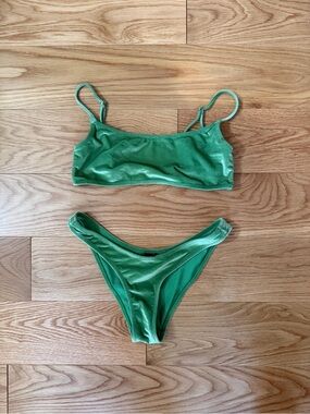 triangl swimwear Green Two-Piece Bralette Bikini Set